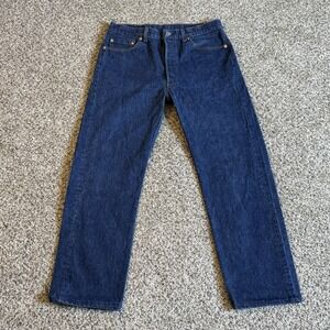 Vintage Levis 501xx Jeans Mens 36x34 Blue Dark Denim Made in USA Button Fly